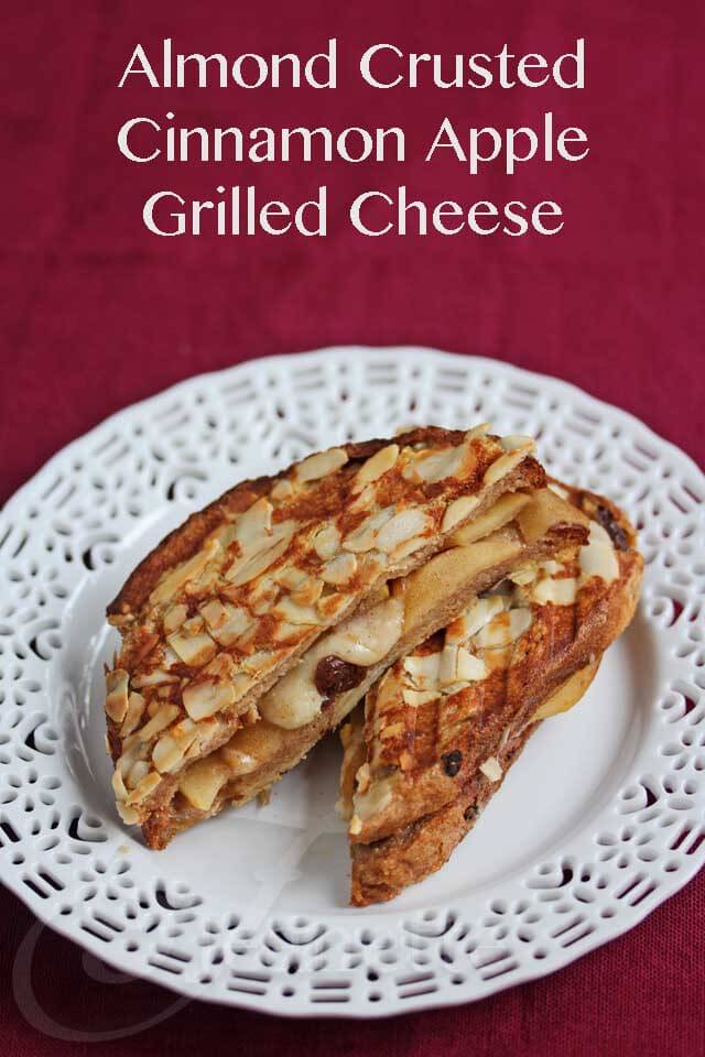 Almond Crusted Cinnamon Apple Grilled Cheese © Jeanette's Healthy Living
