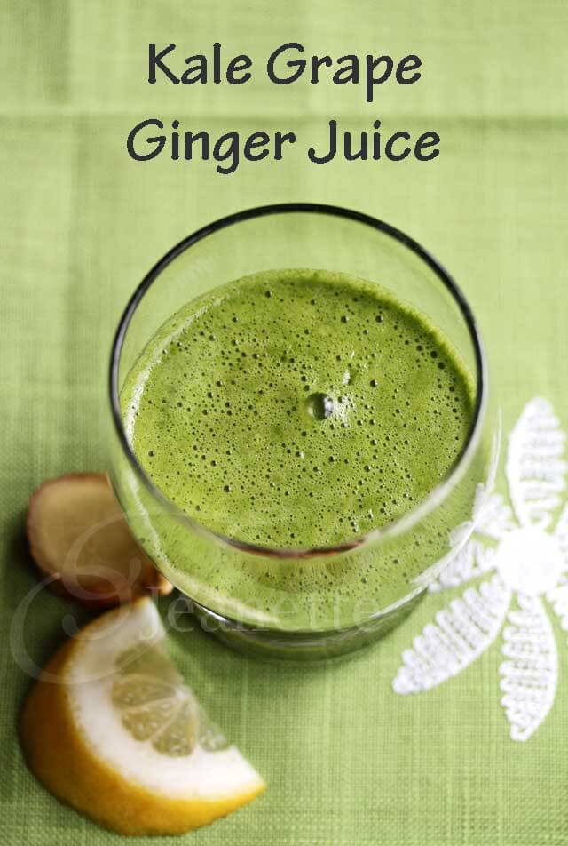 Kale Grape Ginger Juice © Jeanette's Healthy Living