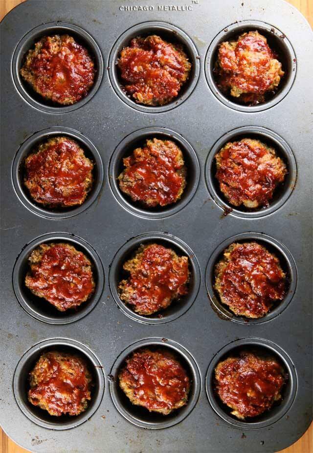 Barbecue Meatloaf Muffins in Pan