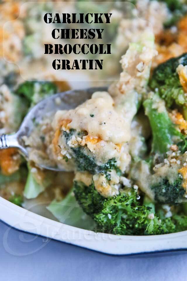 Garlicky Cheesy Broccoli Gratin © Jeanette's Healthy Living