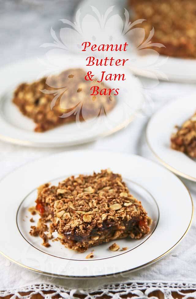 Peanut Butter and Jam Bar Cookies © Jeanette's Healthy Living
