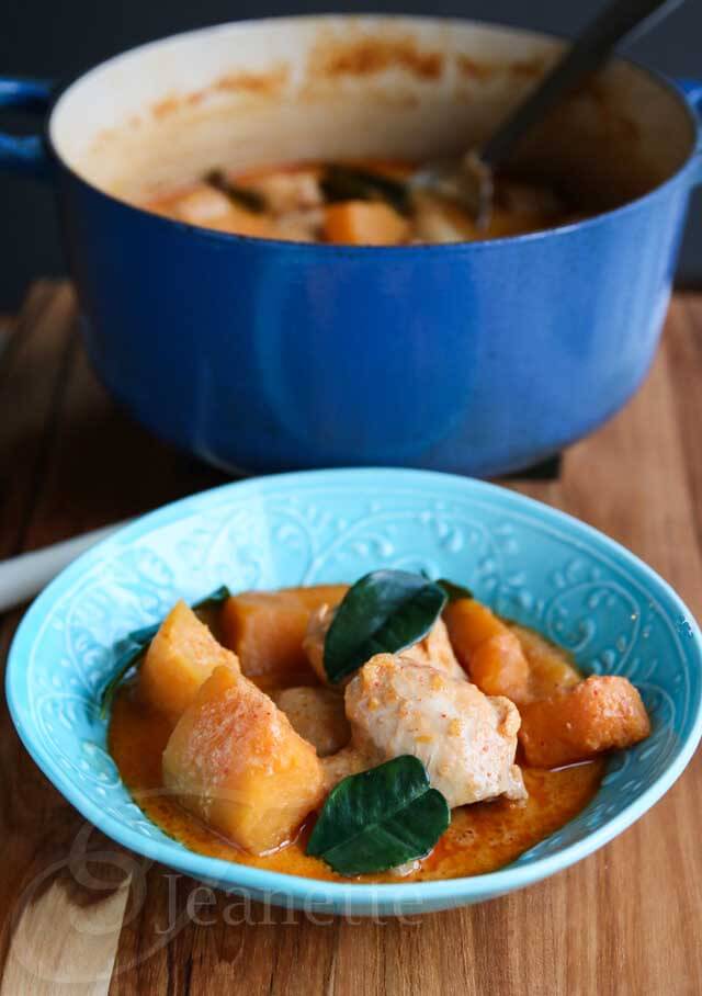 Thai Red Curry Chicken with Winter Squash © Jeanette's Healthy Living