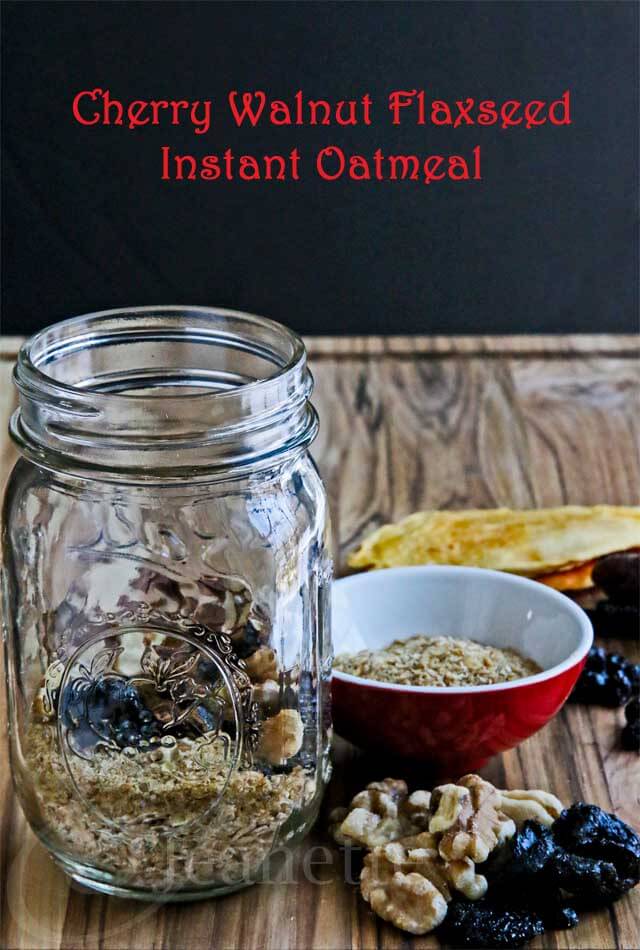 DIY Homemade Cherry Walnut Flaxseed Oatmeal