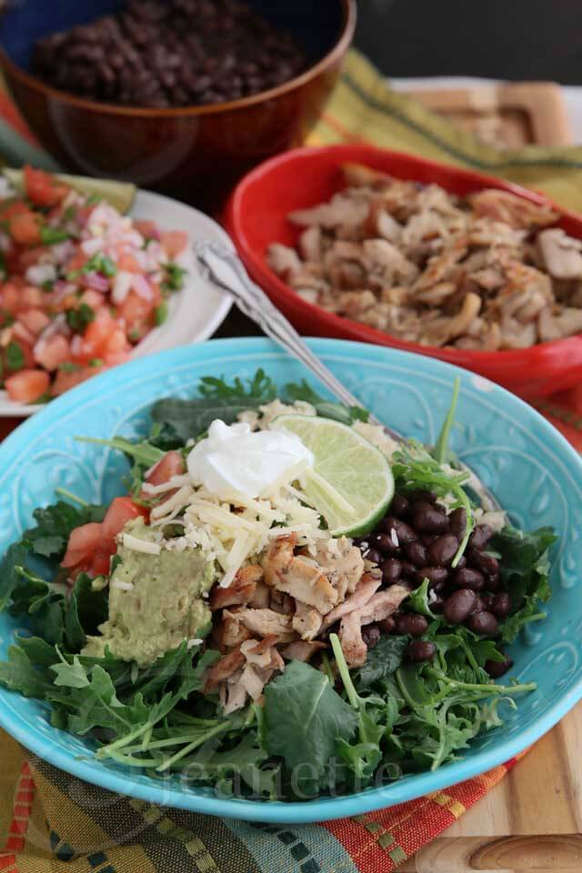 Chipotle Style Chicken Burrito Bowl © Jeanette's Healthy Living #Mexican #recipe