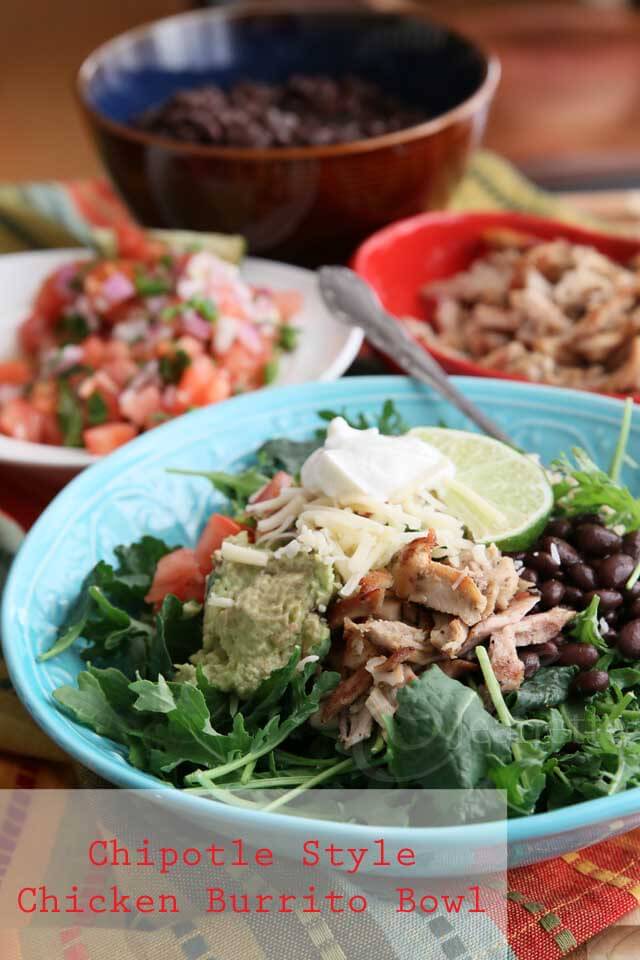Chipotle Style Chicken Burrito Bowl © Jeanette's Healthy Living #Mexican #recipe