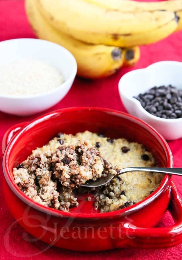 Quinoa Banana Chocolate Chip Breakfast Bake © Jeanette's Healthy Living