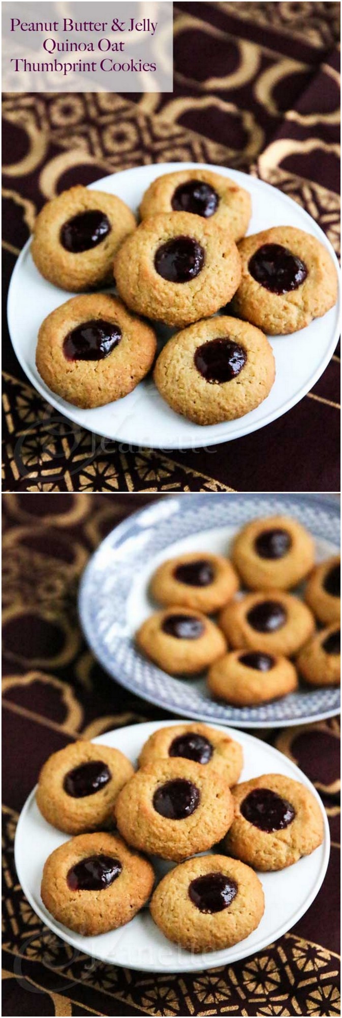 peanut butter jelly thumbprint cookies 