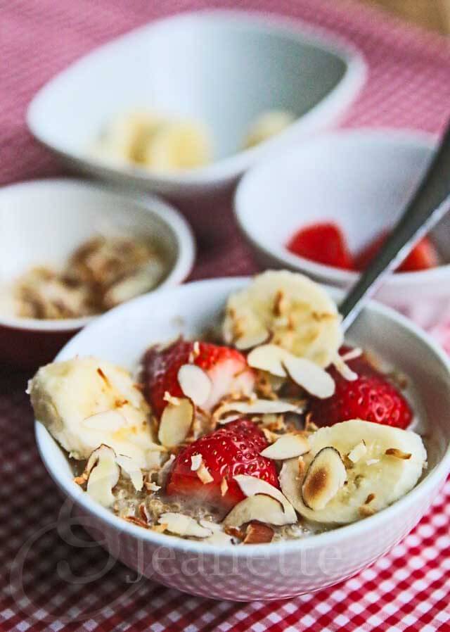 Breakfast Coconut Milk Quinoa with Fresh Fruit © Jeanette's Healthy Living