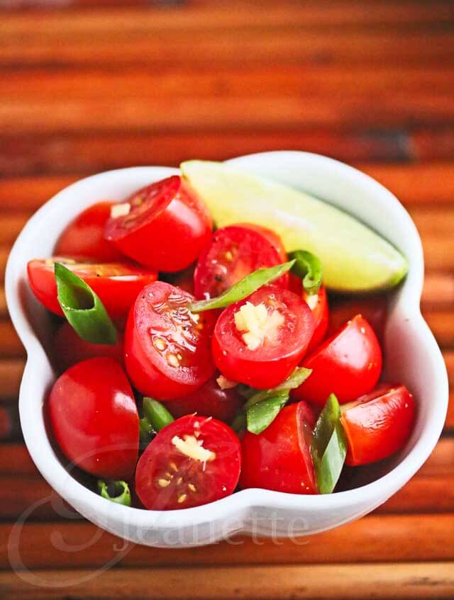 Tomato Ginger Lime Salad © Jeanette's Healthy Living