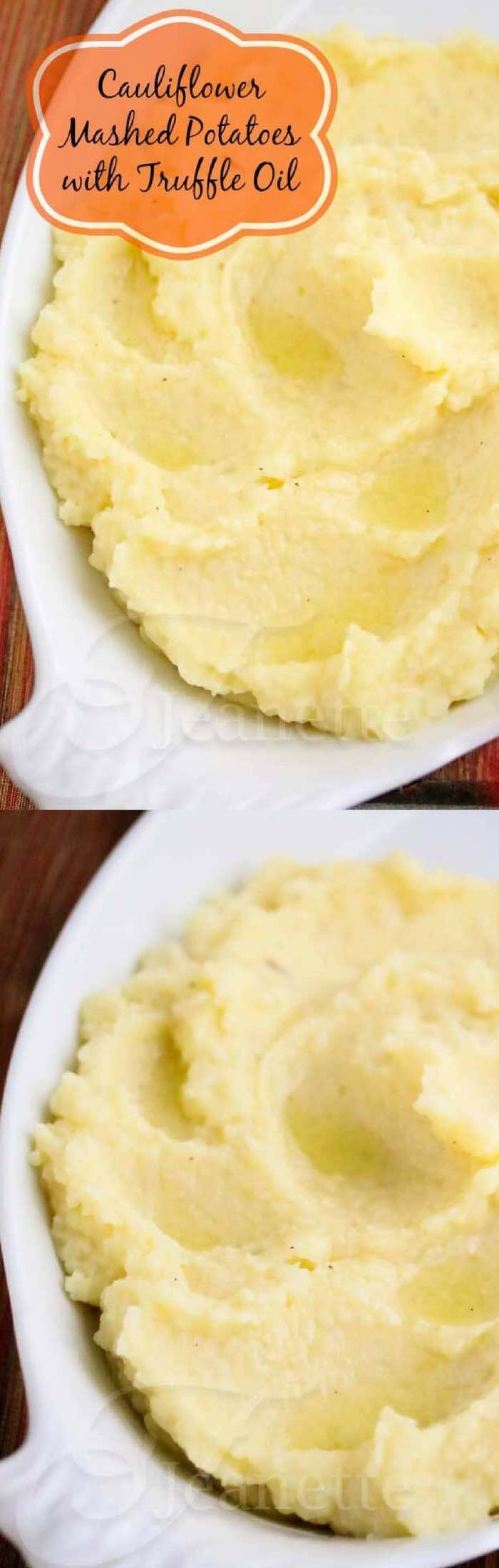 Cauliflower Mashed Potatoes with Truffle Oil - a lower carb option for special occasions