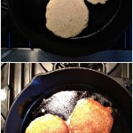 Pancakes Made in Cast Iron Pan