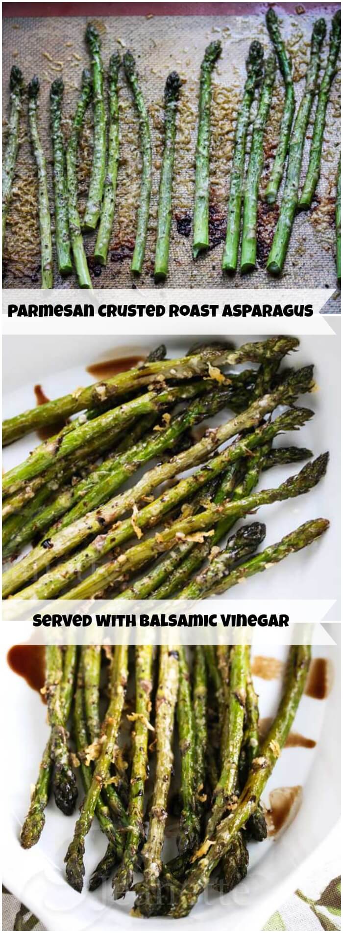 Parmesan Crusted Asparagus with Balsamic Vinegar