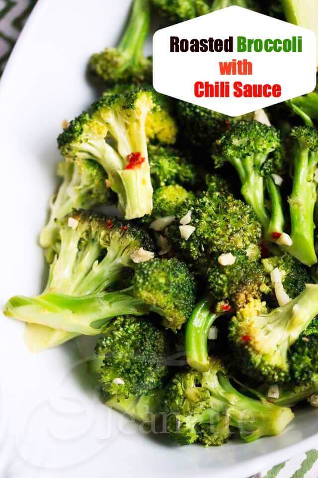 Roasted Broccoli and Chili Sauce © Jeanette's Healthy Living