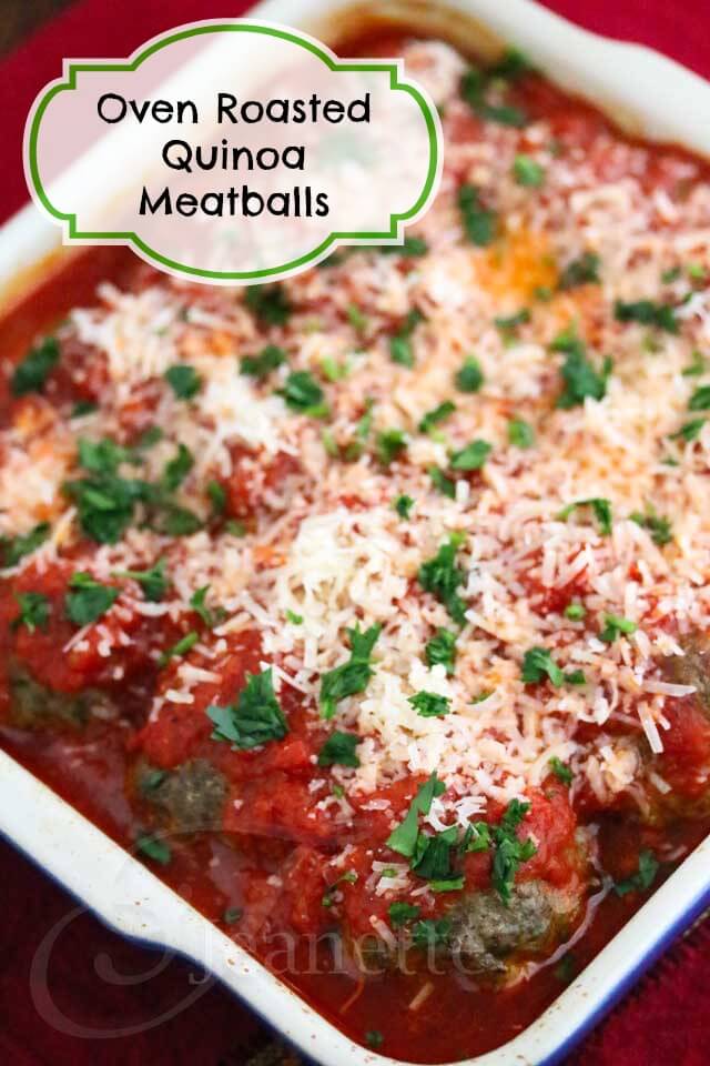 Oven Roasted Quinoa Meatballs © Jeanette's Healthy Living