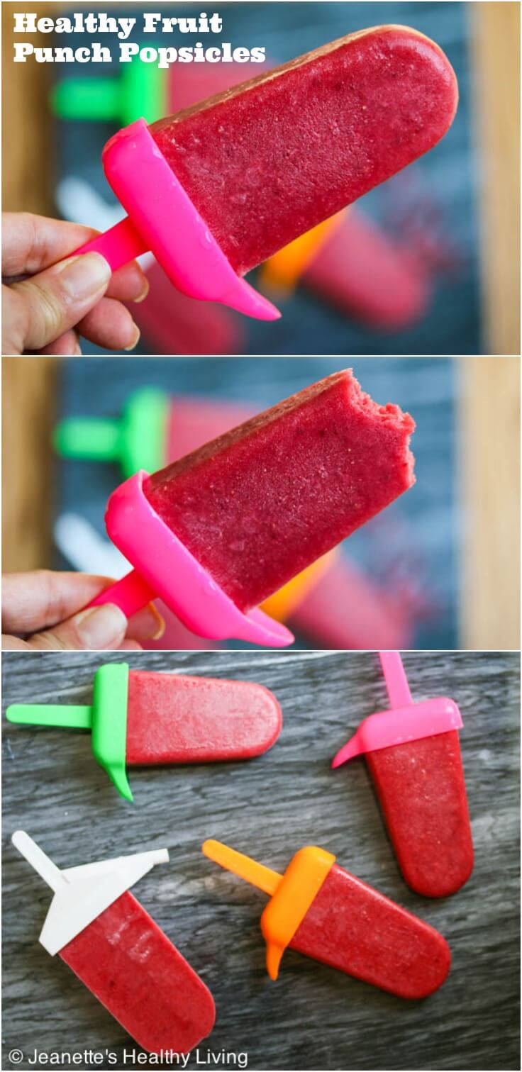 Healthy Fruit Punch Popsicles © Jeanette's Healthy Living