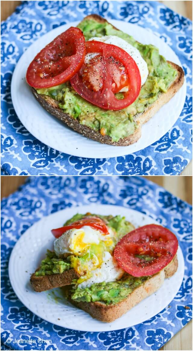 Smashed Avocado Tomato Toast and Poached Egg - this healthy breakfast is so quick and easy to make. I could eat this every day!