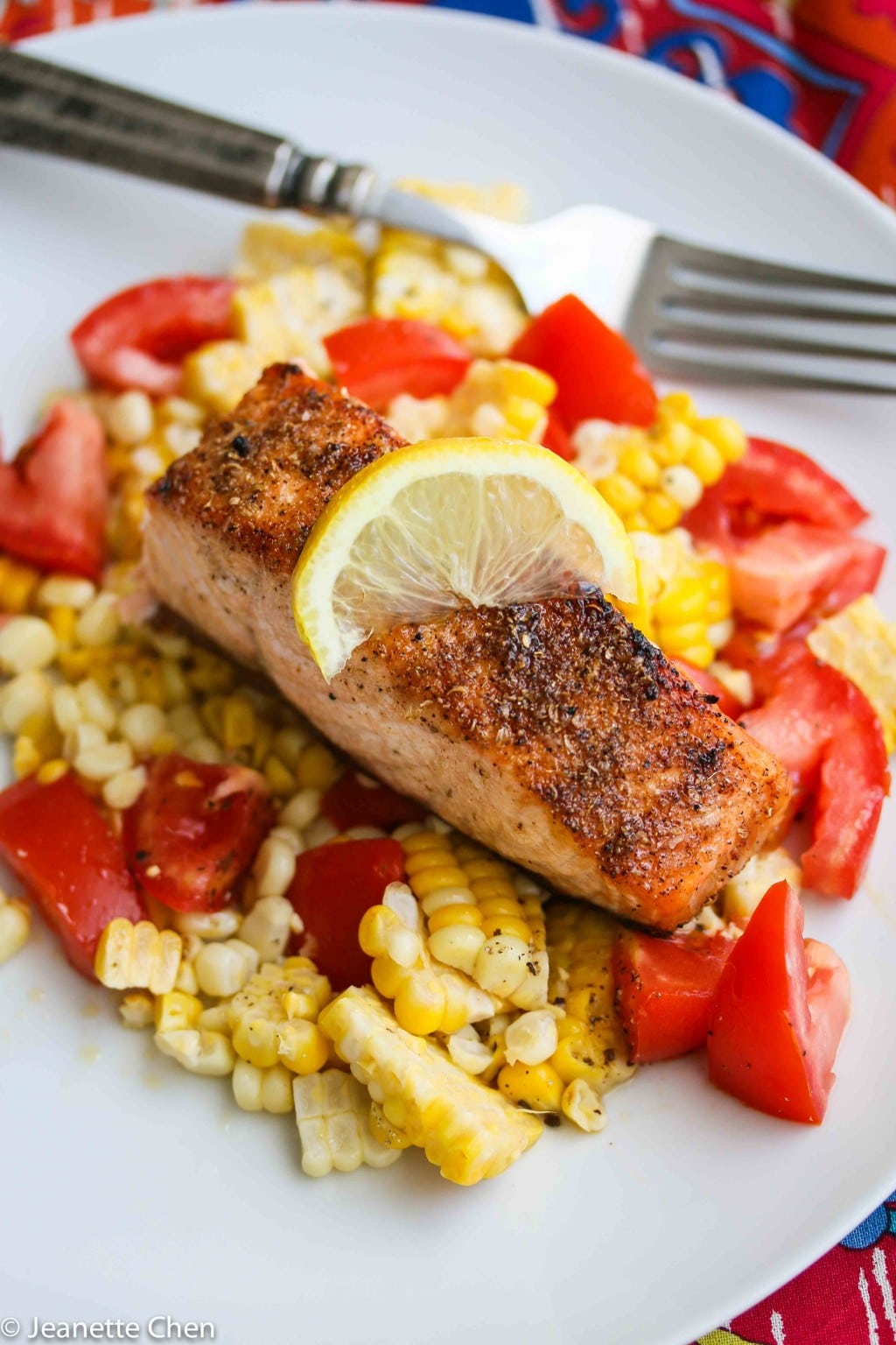 Spice Rubbed Roast Salmon © Jeanette's Healthy Living