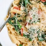 Spinach Tomato Parmesan Pasta © Jeanette's Healthy Living