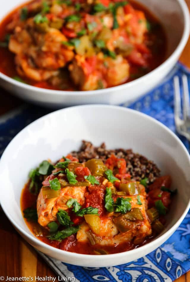 Slow Cooker Creole Chicken © Jeanette's Healthy Living