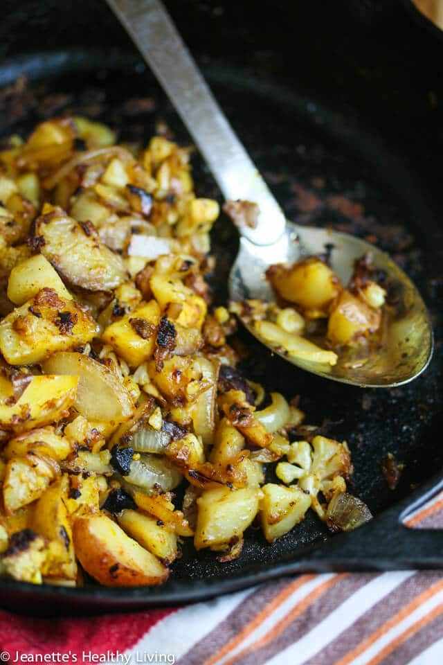 Cauliflower Potato Hash Browns © Jeanette's Healthy Living