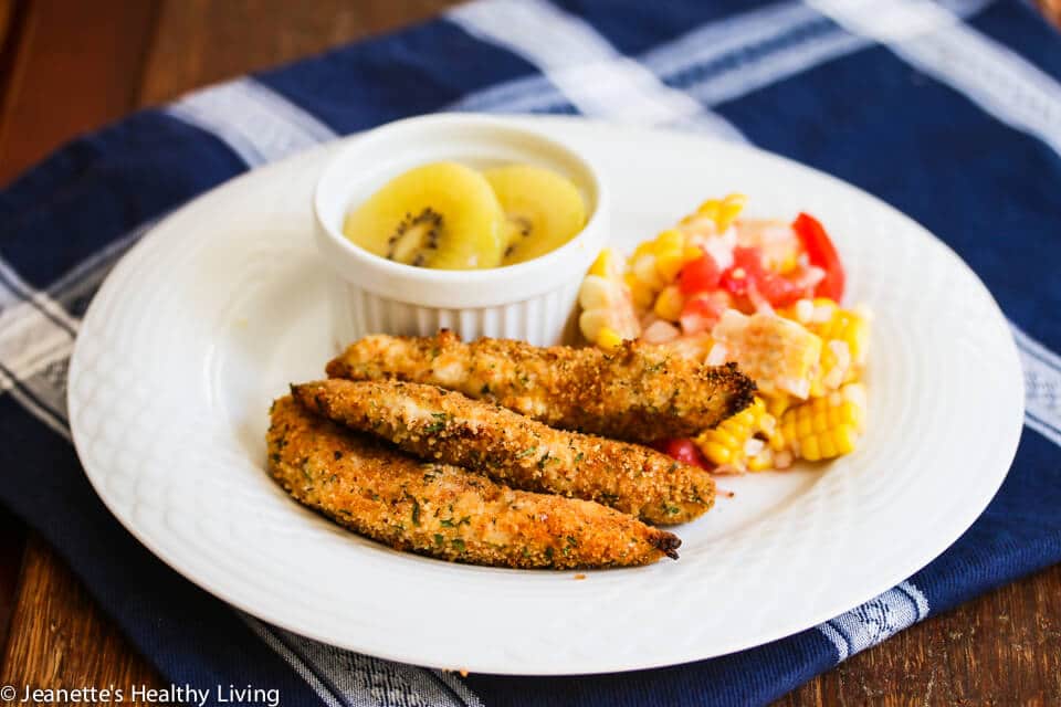 Gluten Free Breadcrumb Crusted Spiced Chicken Tenders © Jeanette's Healthy Living