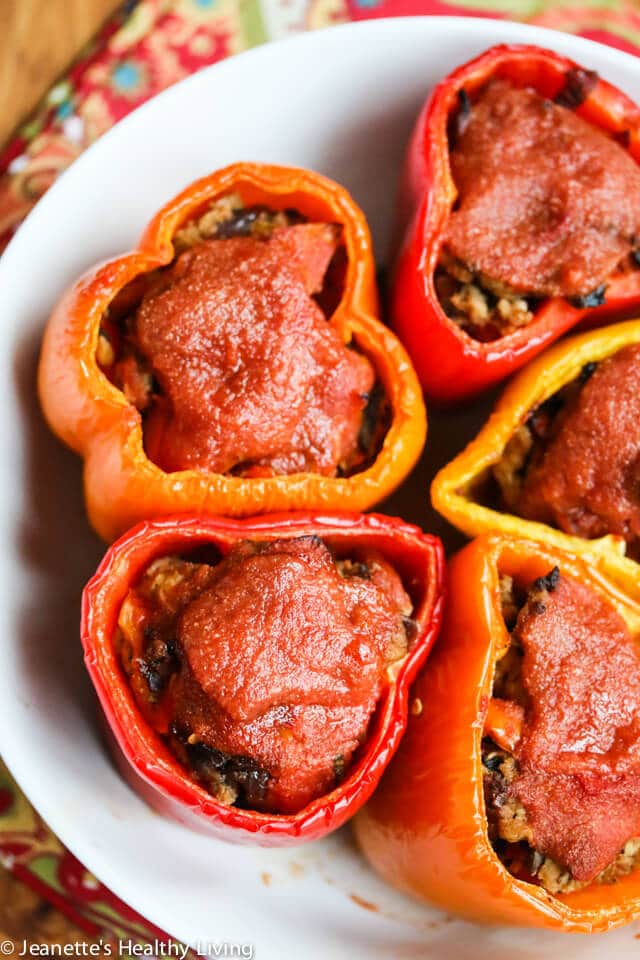 Clean Eating Stuffed Peppers - these can be frozen and reheated for an easy, healthy dinner