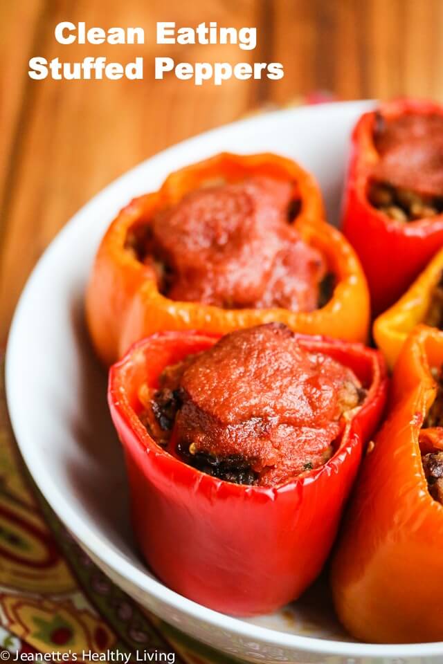 Clean Eating Stuffed Peppers - these can be frozen and reheated for an easy, healthy dinner