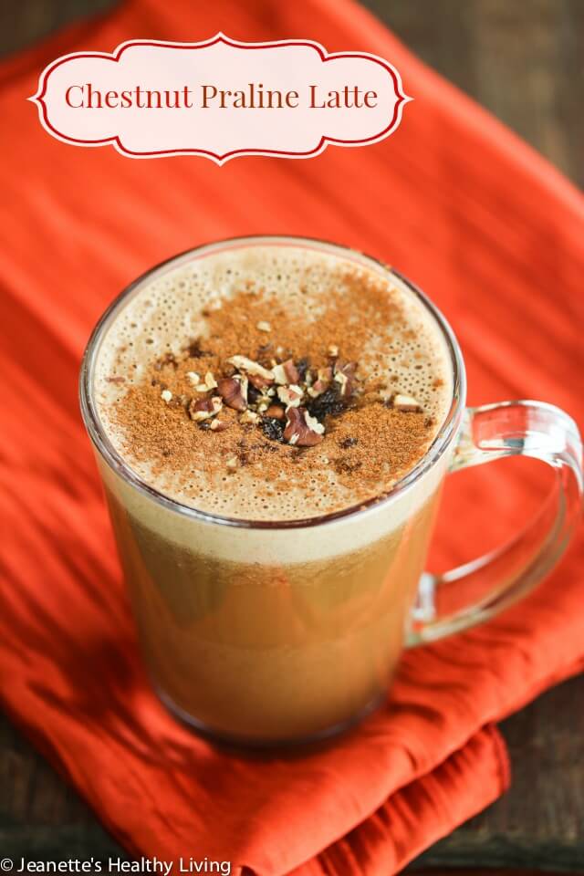 Chestnut Praline Latte - creamy and delicious, this latte is a healthier version of Starbuck's newest latte. Made with real chestnuts and pecans, and cashew milk to make this dairy-free.