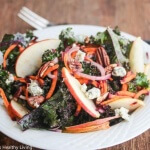 Kale Apple Carrot Blue Cheese Pecan Salad