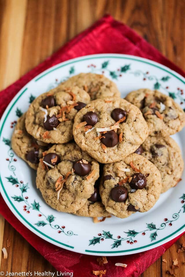 Toasted Coconut Chocolate Chip Oat Sorghum Cookies - these are a wonderful addition to your holiday cookie tray - they're healthy and naturally gluten-free too!