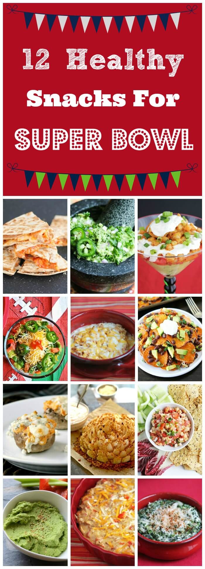 Healthy Snacks for Super Bowl - these are all Game Day favorites, lightened up so you can enjoy yourself at the party!
