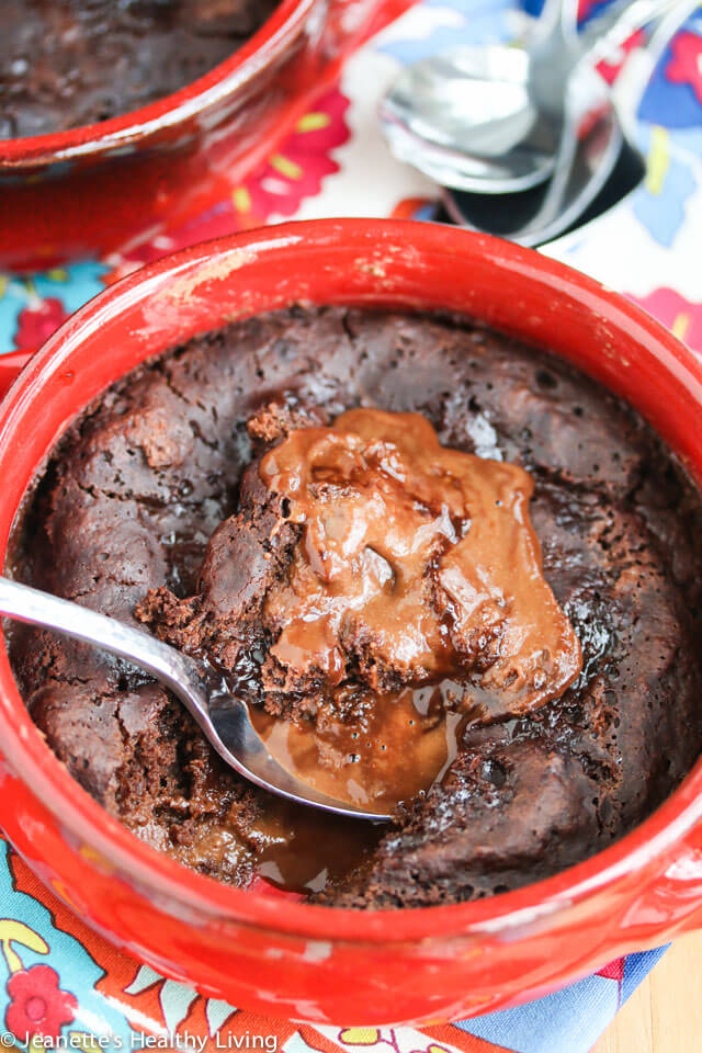 Gluten-Free-Hot Fudge Chocolate Pudding Cake - ooey, gooey chocolatey goodness made a little healthier with raw coconut sugar and oat flour. So decadently delicious, no one will ever know :)