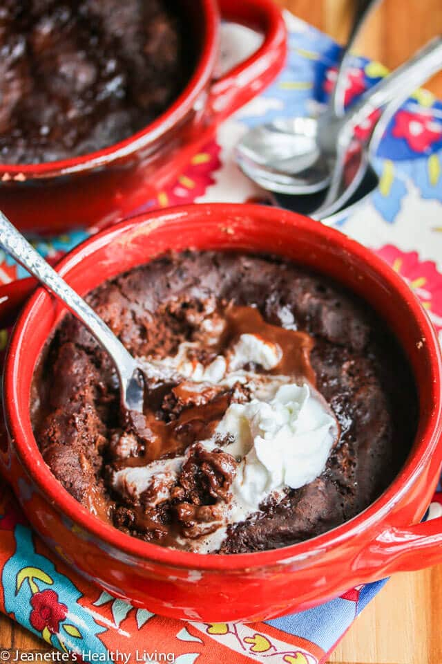Gluten-Free-Hot Fudge Chocolate Pudding Cake - ooey, gooey chocolatey goodness made a little healthier with raw coconut sugar and oat flour. So decadently delicious, no one will ever know :)