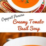 Copycat Panera Bread Creamy Tomato Basil Soup - so creamy and delicious, just like Panera