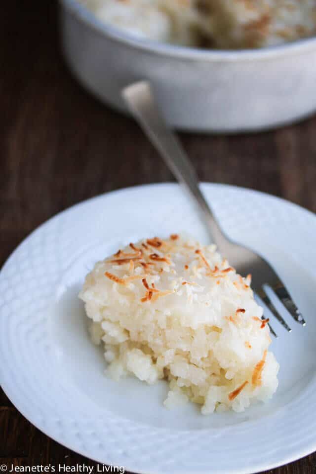 Mom's Coconut Sticky Rice Cake - this is a recipe handed down to me by my mom - it's like rice pudding and is perfect for celebrating Chinese New Year
