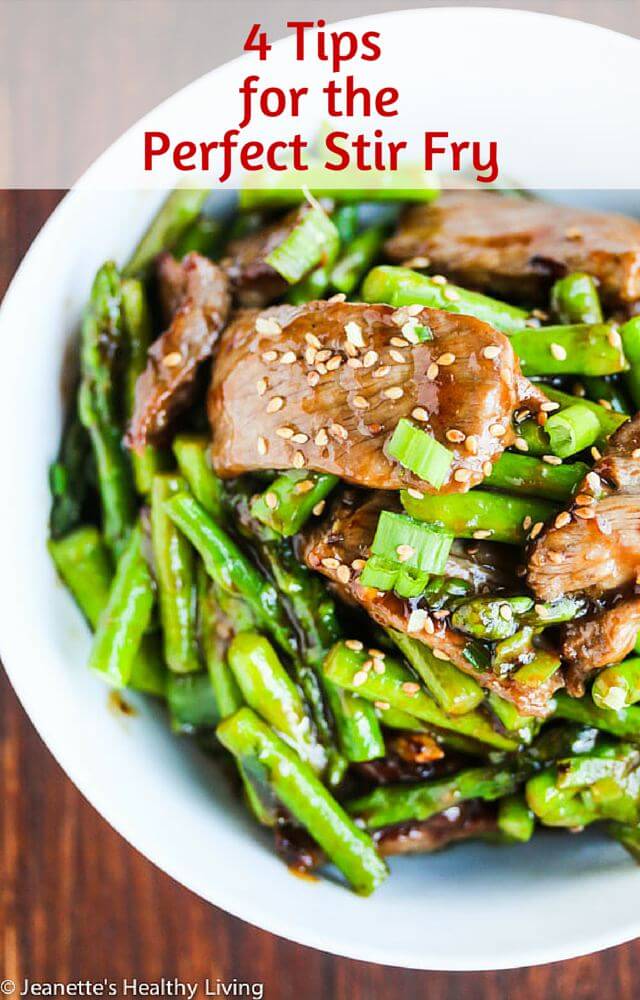 Stir Fry Beef and Asparagus in Oyster Sauce + 4 Tips for the Perfect Stir Fry- this deliciously simple one-pan meal is perfect for busy weeknights