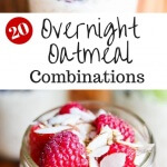 Twenty Healthy Overnight Oatmeal Recipe Combinations - these no-cook oatmeal in mason jars are a quick, healthy grab-and-go breakfast. Make a batch for the week and use any of these 20 recipe combinations. Nutrition facts included in this post.