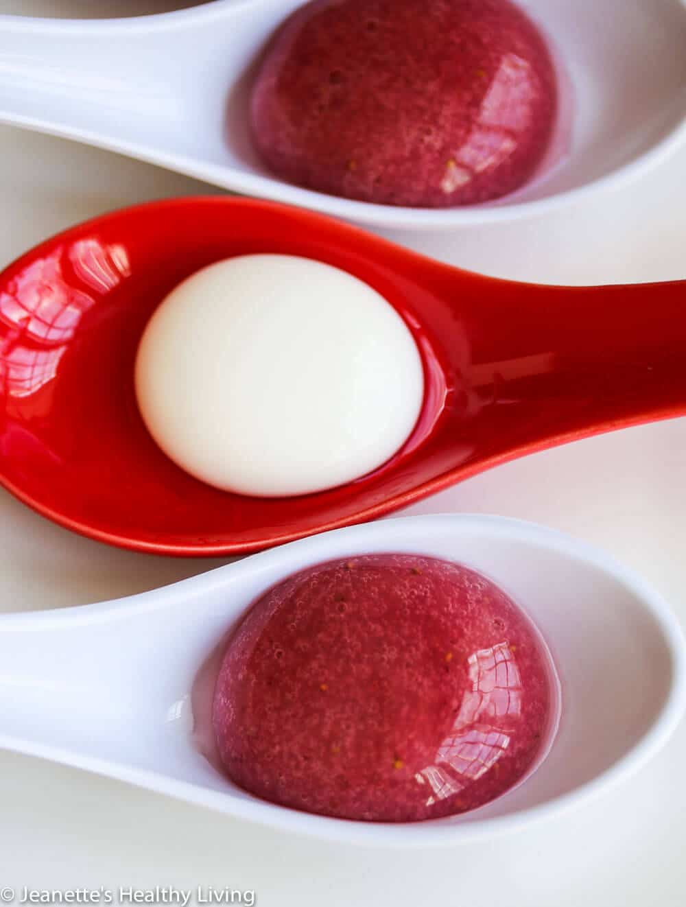 Strawberry and Yogurt Spheres - using molecular gastronomy to help people with dysphagia
