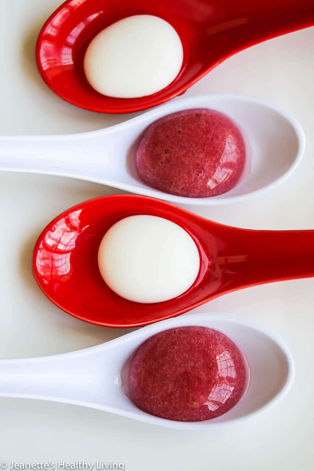 Strawberry and  Yogurt Spheres - using molecular gastronomy to help people with dysphagia