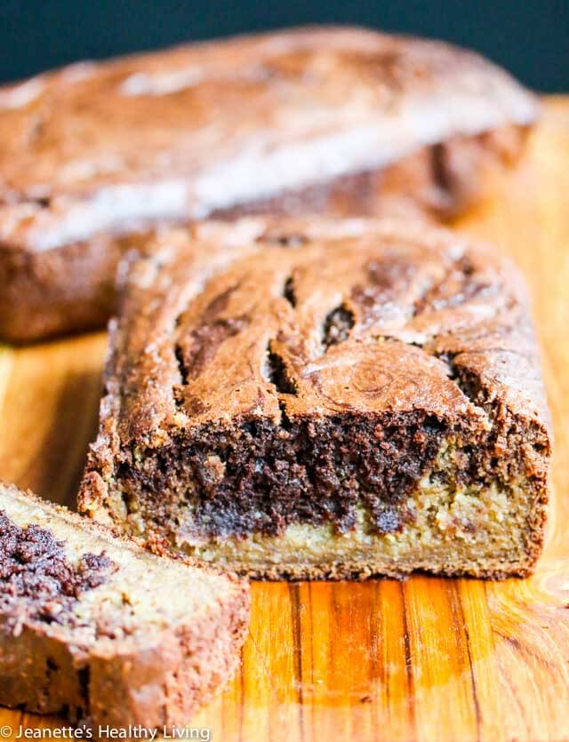 Gluten-Free Banana Chocolate Peanut Butter Bread - a healthy and delicious breakfast bread or snack