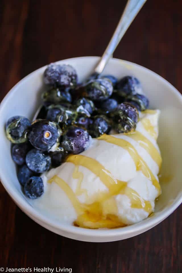 SCD GAPS Diet Yogurt with Blueberries and Honey
