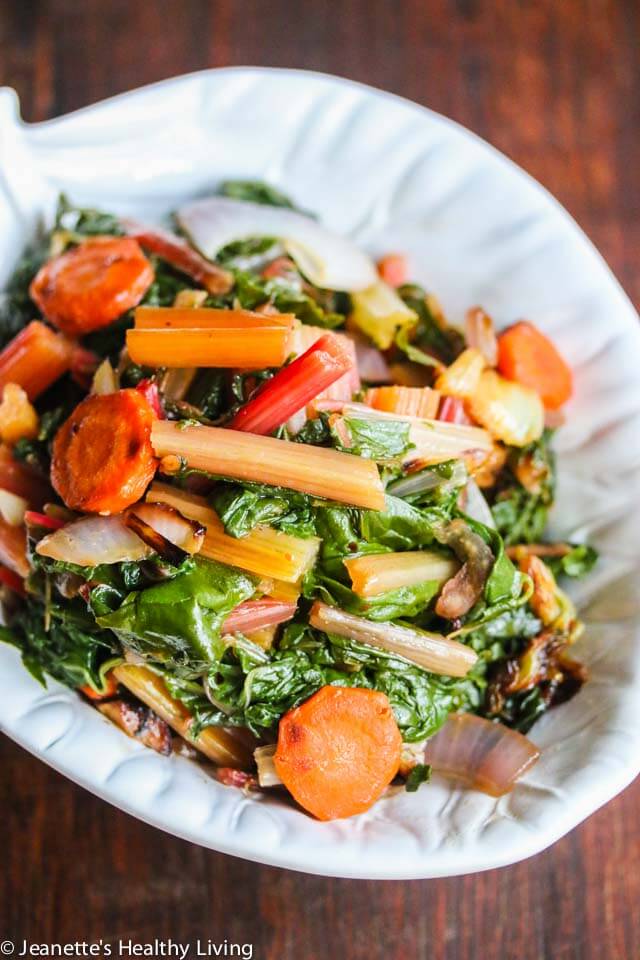 Sauteed Swiss Chard with Carrots and Celery - a simple and delicious way to prepare Swiss chard