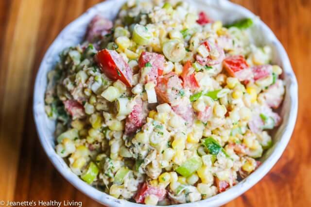 Mexican Corn Tomato Feta Salad - you'll find all the flavors of Mexican street corn are in this creamy summer salad