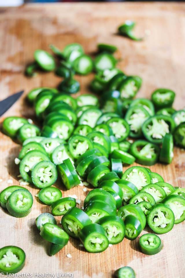 Pickled Jalapeño Peppers - so easy to make at home. Garlic and coriander seeds add a little something special.