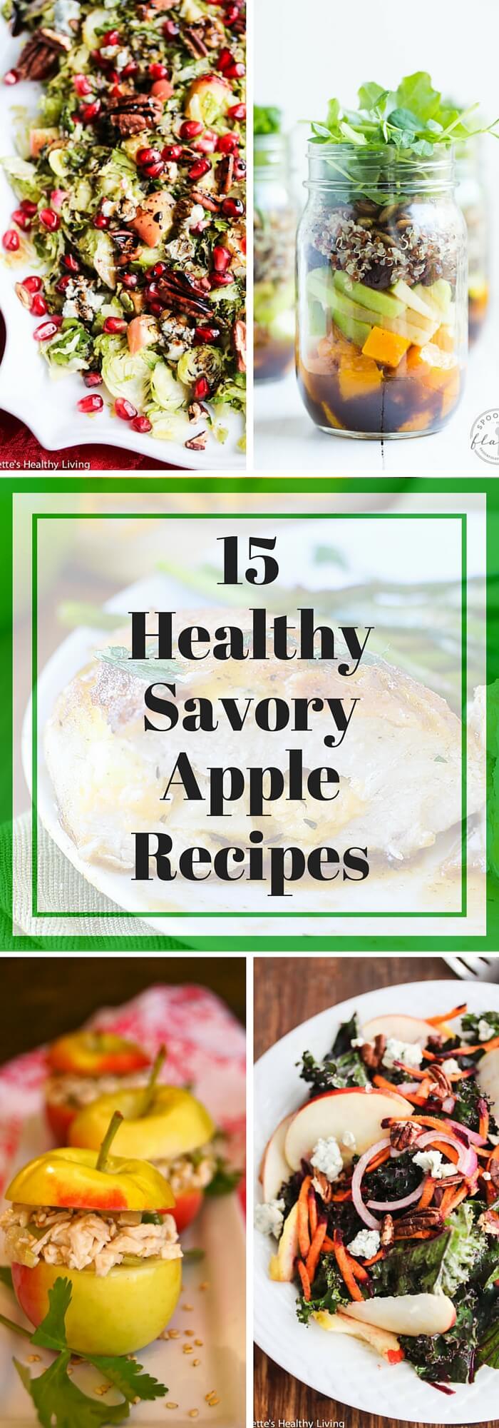 15 Healthy Savory Apple Recipes - Enjoy all the delicious apples that are in season by using them in this collection of salads, sandwiches, stuffed chicken and more