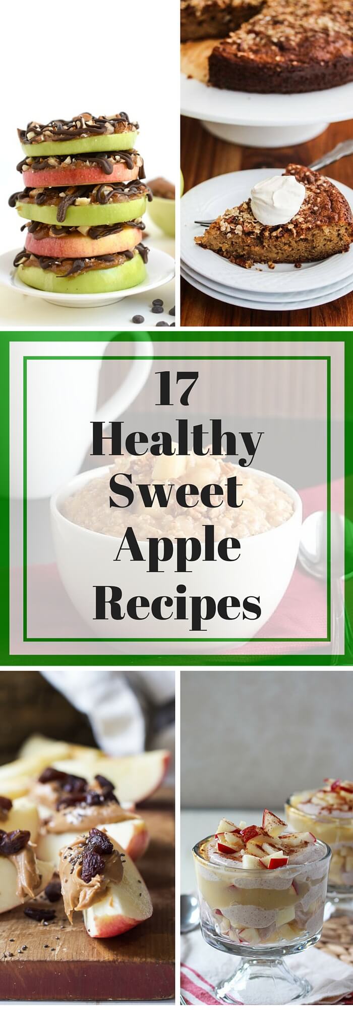 17 Healthy Sweet Apple Recipes - apples are in season so enjoy them in all these healthy apple breakfast, snack and dessert recipes!