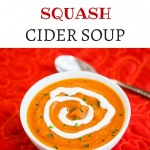 Roasted Butternut Squash Cider Soup - this sweet spiced butternut squash soup is perfect for Thanksgiving and the rest of the holiday season