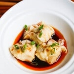 Szechuan Red Chili Oil Wontons - the sauce tastes just like the one I have at my favorite Chinese restaurant