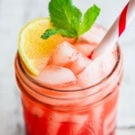 Sparkling Raspberry Mint Lemonade - so refreshing and healthy - the perfect summer drink!