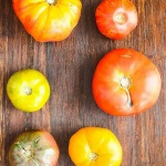 Heirloom Tomato Salad - this simple salad features fresh heirloom tomatoes at their peak in a sherry vinegar dressing